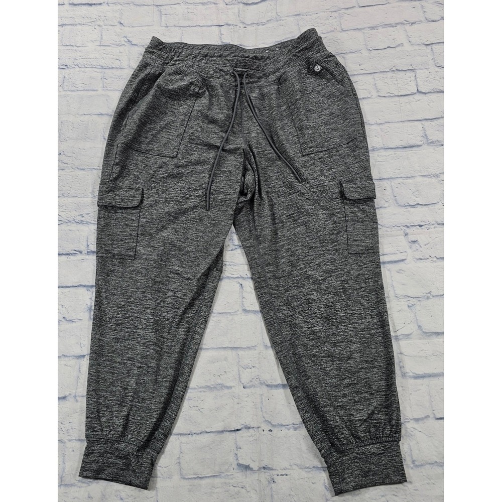 Livi Lane Bryant Active Cargo Joggers Women 18/20 Gray Heathered Space Dye Pants